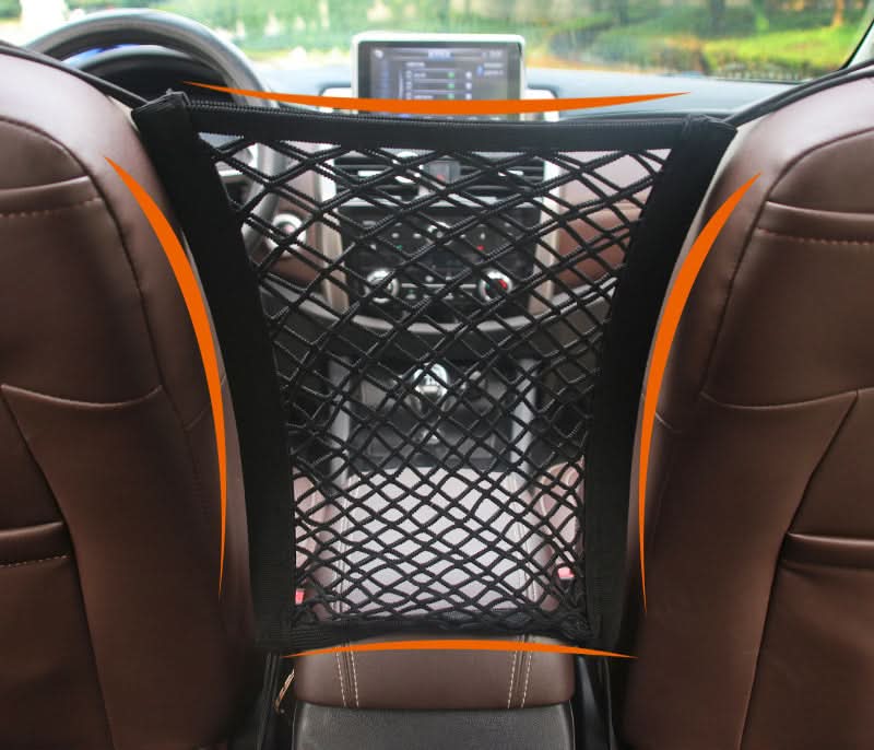 Car Dog Guard, Car Safety Net with Storage Pocket, Dog Car Barrier for Back Seat and Headrests_08
