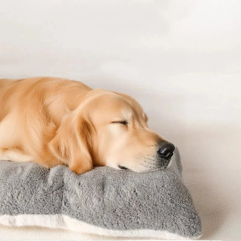 Dog Mats for Sleeping, Thick Plush Dog Pad 120 x 60 cm, Flat Dog Bed Mat for Small to Large Dogs_04
