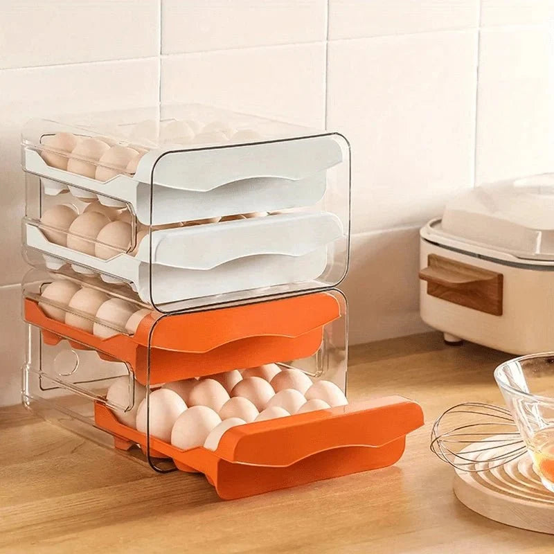 Egg Box for Fridge, 2 Layer Egg Holder for 32 Eggs – image 5