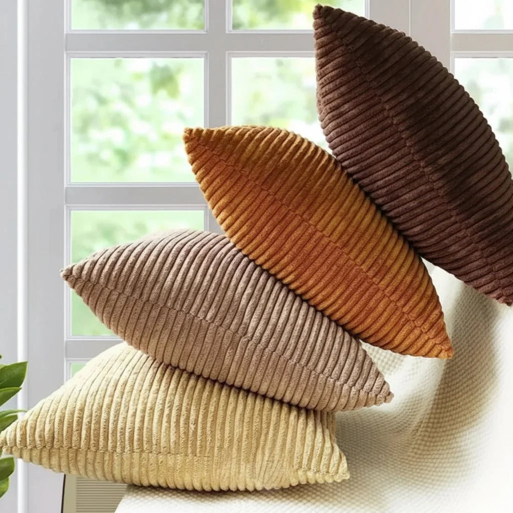 Cushion Covers Corduroy, Cotton Cushion Cover for Sofa, Decorative Pillow Covers, Soft Corduroy Pillowcase