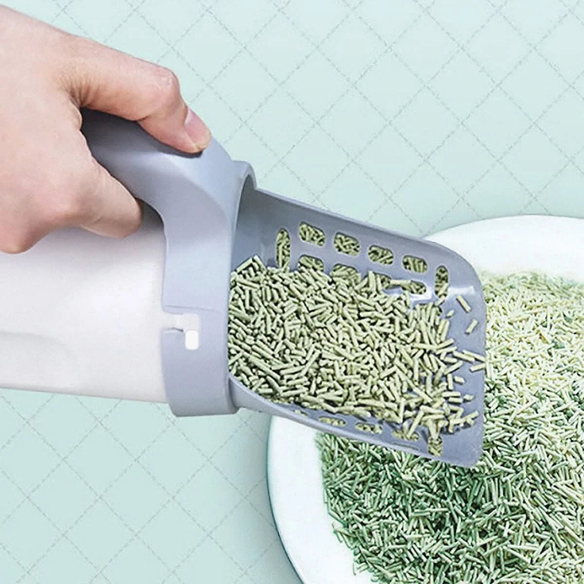 Cat Litter Scoop with Container, Cat Litter Scooper with Sieve, Litter Tray Scoop for Hygienic Cleaning_03