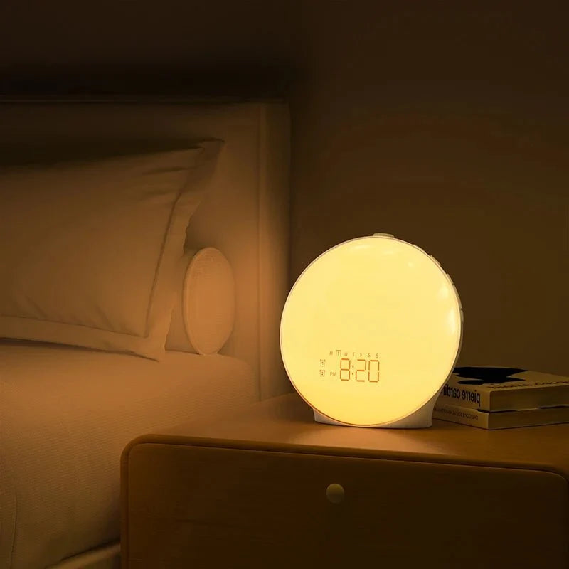 Sunrise Alarm Clock with Nature Sounds, Digital Clock with Sunrise Lamp