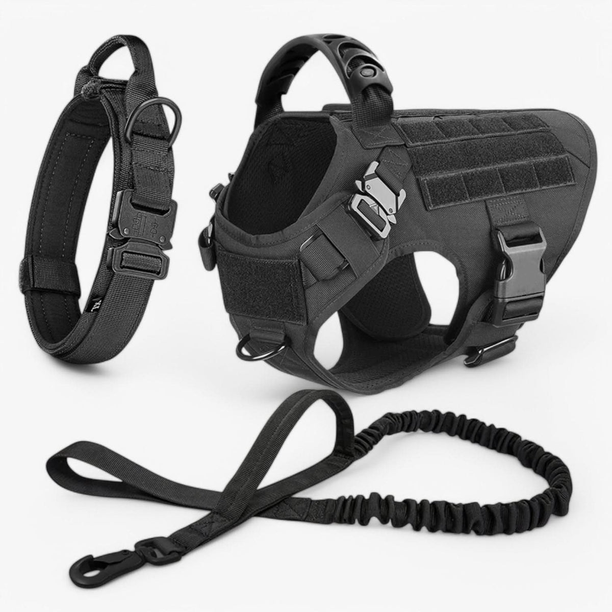Tactical Dog Harness with Handle, Escape Proof Dog Harness for Small and Large Dogs, Padded Reflective Dog Vest_08