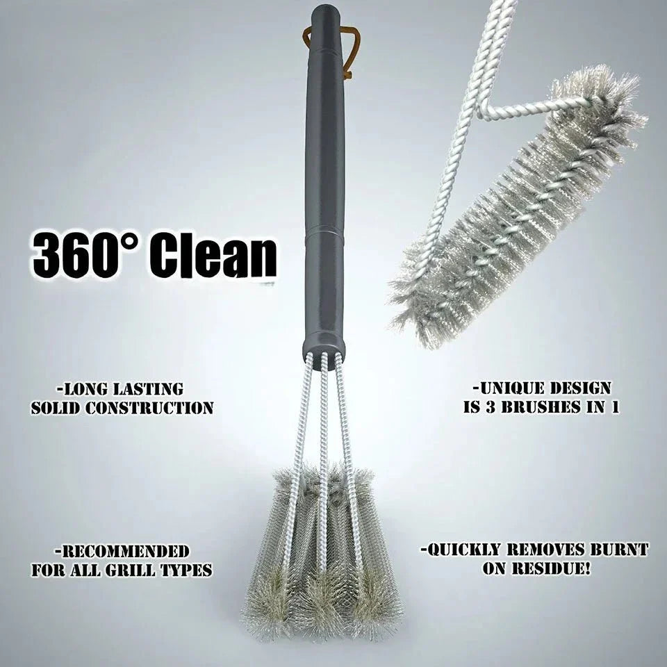 BBQ Cleaning Brush with Stainless Steel Bristles, Barbecue Brush – image 4