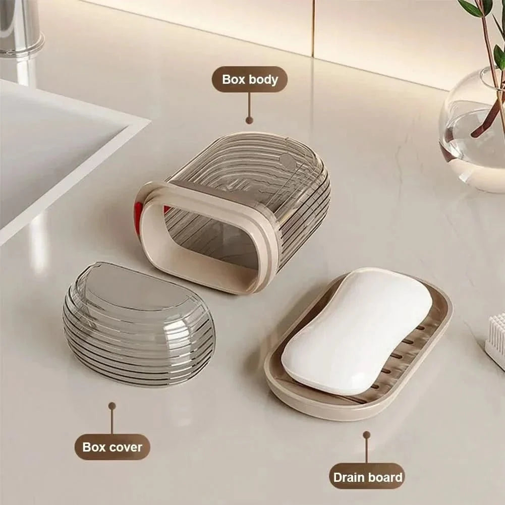 Travel Soap Holder with Drainage Tray, Soap Dish with Drainage, Soap Box for Travel Toiletries and Travel Essentials_04