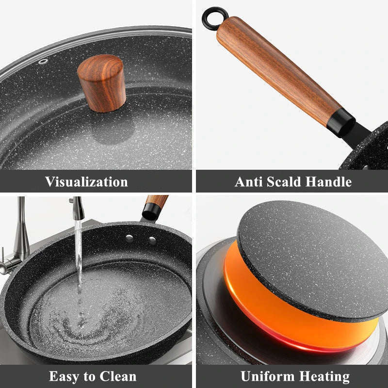 Non Stick Frying Pans, Stone Coated Frying Pan for Induction Hob – image 6