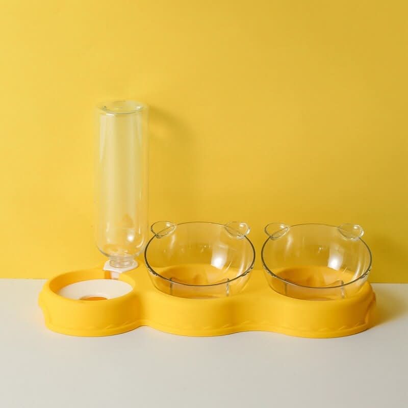 Cat Feeding Station 3 in 1 with Raised Dog Bowl, Cat Water Dispenser, Dog Food and Water Bowl, Raised Cat Bowls_10