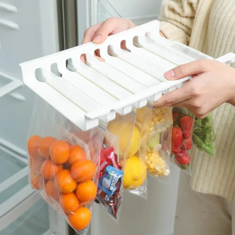 Fridge Organisers, Fridge Drawer Organiser for Food Bags and Snacks, Fridge Rack, Kitchen Storage_06