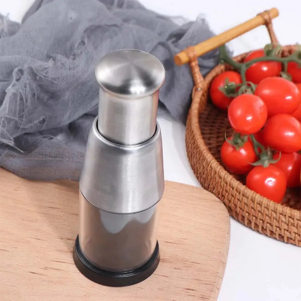 Garlic Presses, Garlic Squeezer, Stainless Steel Garlic Crusher with Integrated Grinder for Kitchen