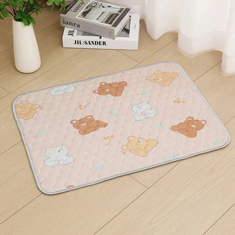 Dog Cooling Mat with Ice Silk Surface, Cooling Pad for Dogs, Padded Cooling Mat for Cats in 6 Sizes_02