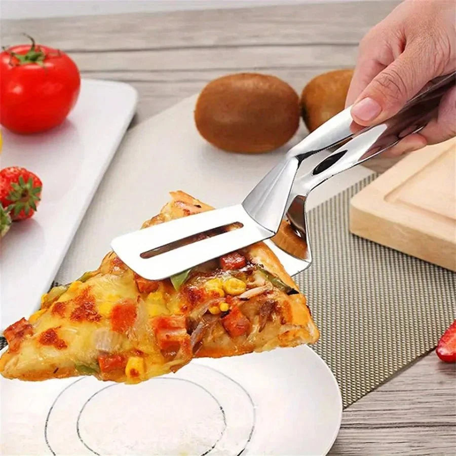 Barbecue Tongs with Spatula in Stainless Steel, Spatula Tongs for Cooking and Serving, BBQ Utensils, BBQ Accessories_05