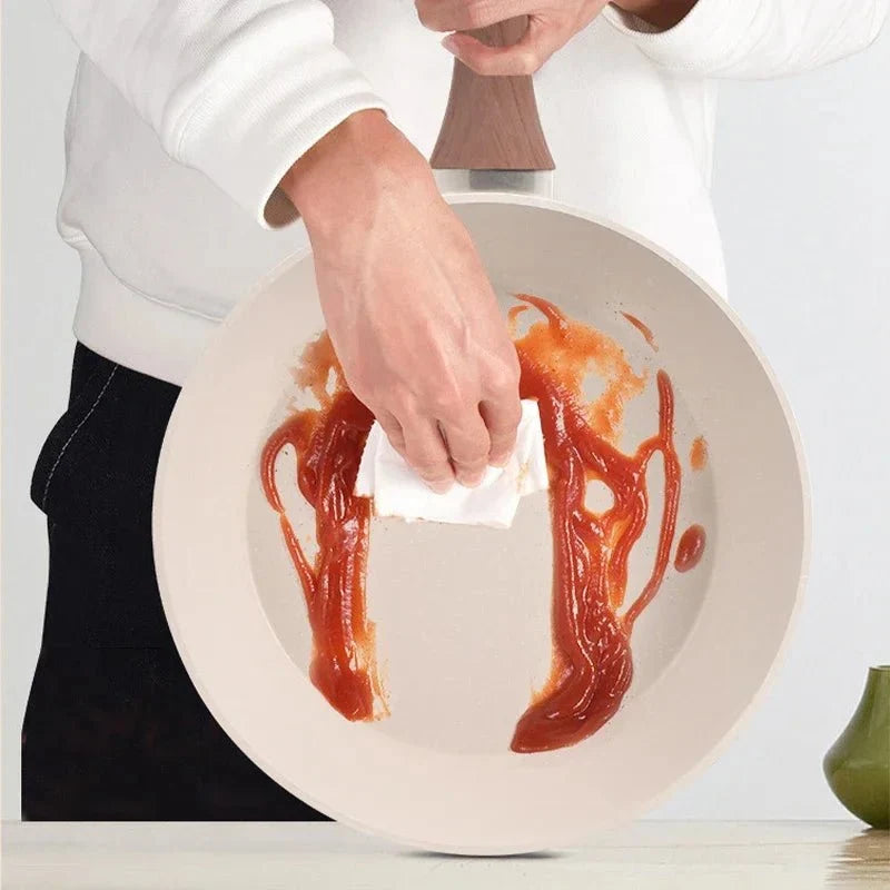 Stainless Steel Pan with Stone Coating, Deep Frying Pan for Induction Hob, Non Stick Pan for Gas and Electric Hobs_03