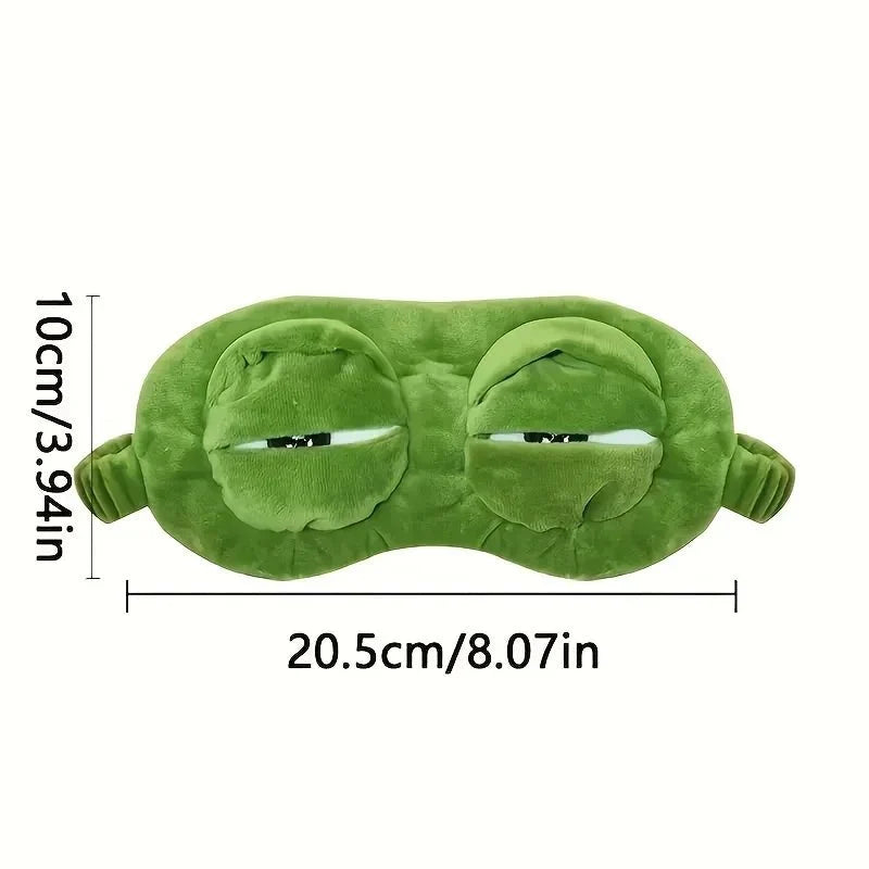 Eye Mask for Sleeping, Cute 3D Frog Sleep Mask, Plush Cotton Eye Mask for Travel and Office_06