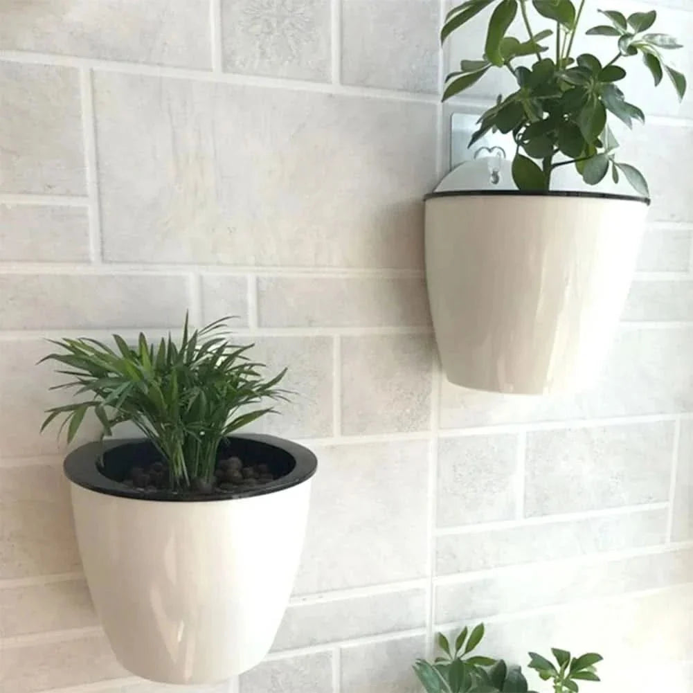 Self Watering Plant Pots, Wall Mounted Flower Pot with Bracket, Vertical Wall Planter for Indoor and Outdoor Plants_12