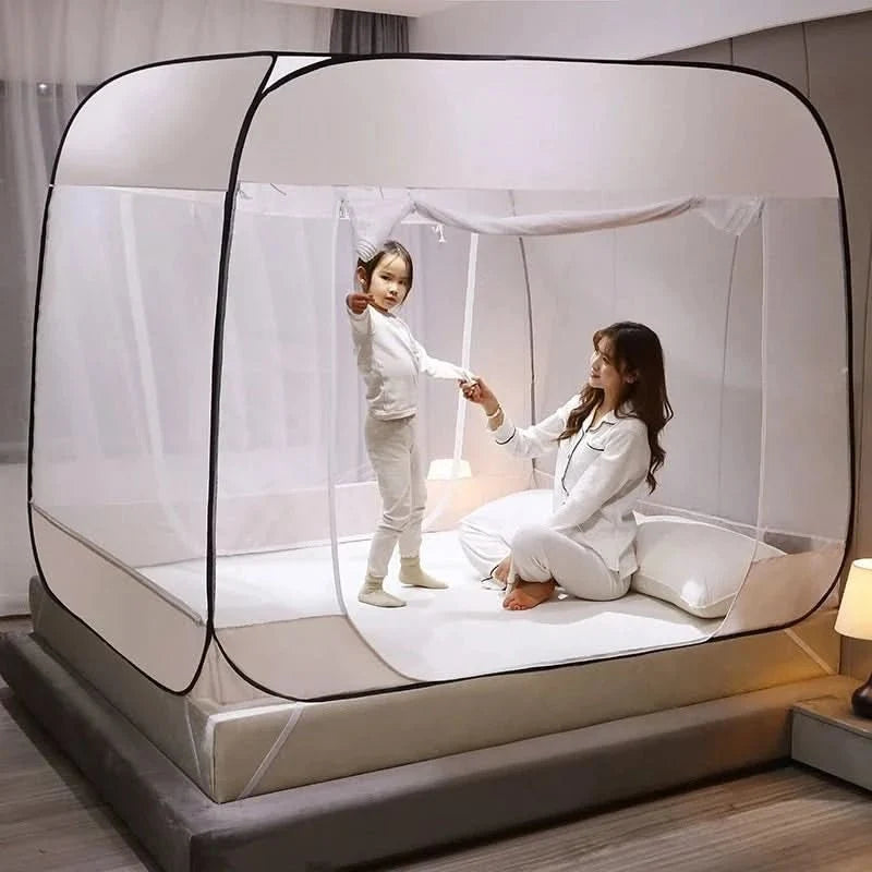 Mosquito Net for Bed, Hanging Mosquito Net for Bedroom, Insect Net for Camping 120 x 200 to 180 x 200 cm_00