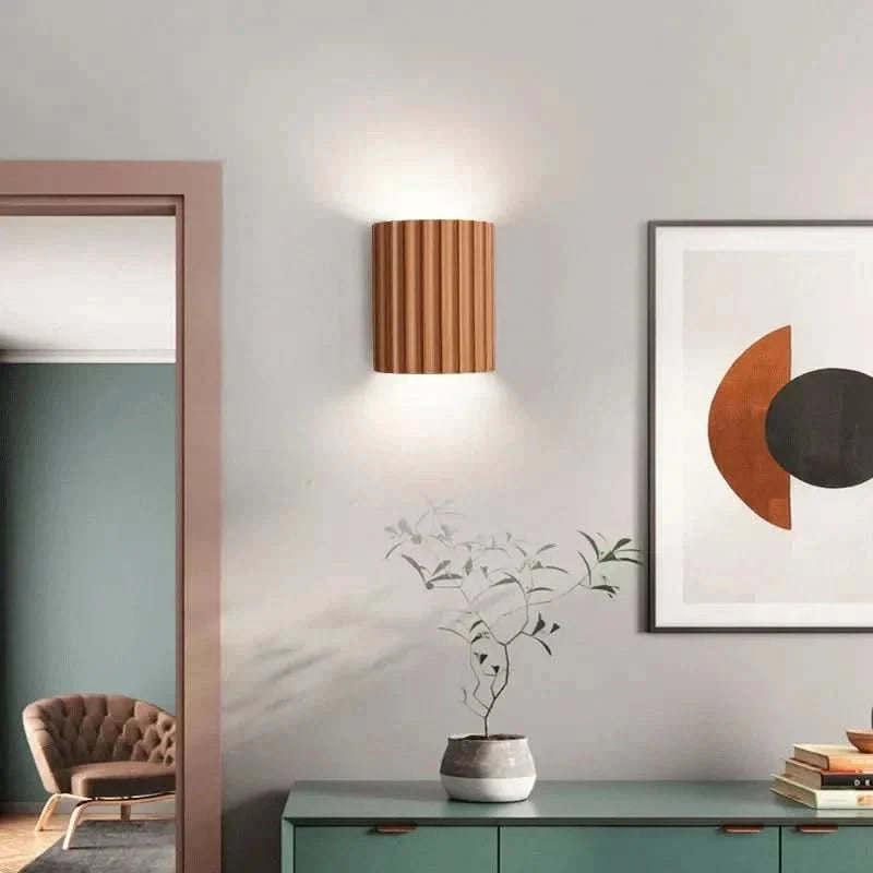 LED Wall Lights, Living Room Wall Light in Resin, Modern Wall Sconce for Bedroom and Hallway, Scandinavian Design