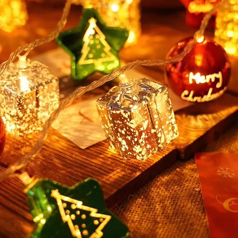 Christmas Lights Battery Operated, Warm White LED Fairy Lights with Star or Ball Design, Indoor Outdoor String Lights_02