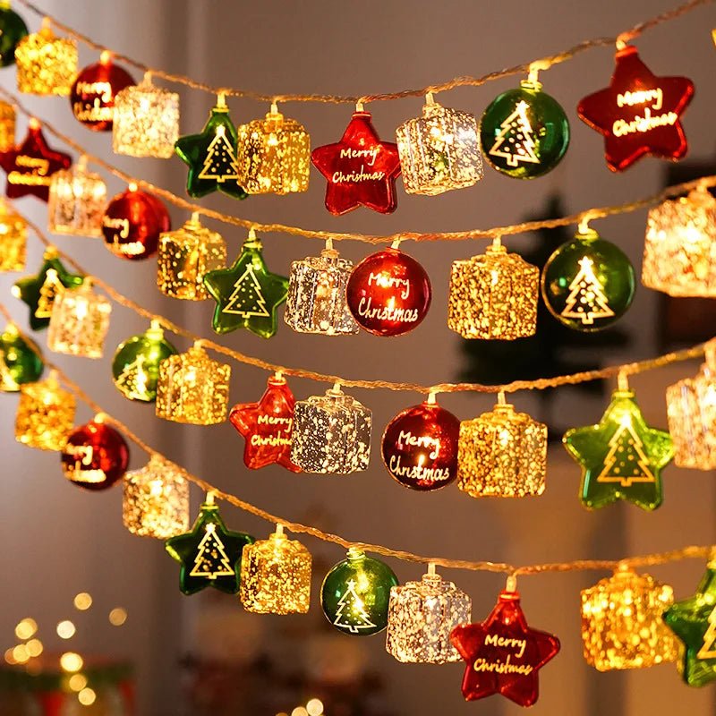 Christmas Lights Battery Operated, Warm White LED Fairy Lights with Star or Ball Design, Indoor Outdoor String Lights_05
