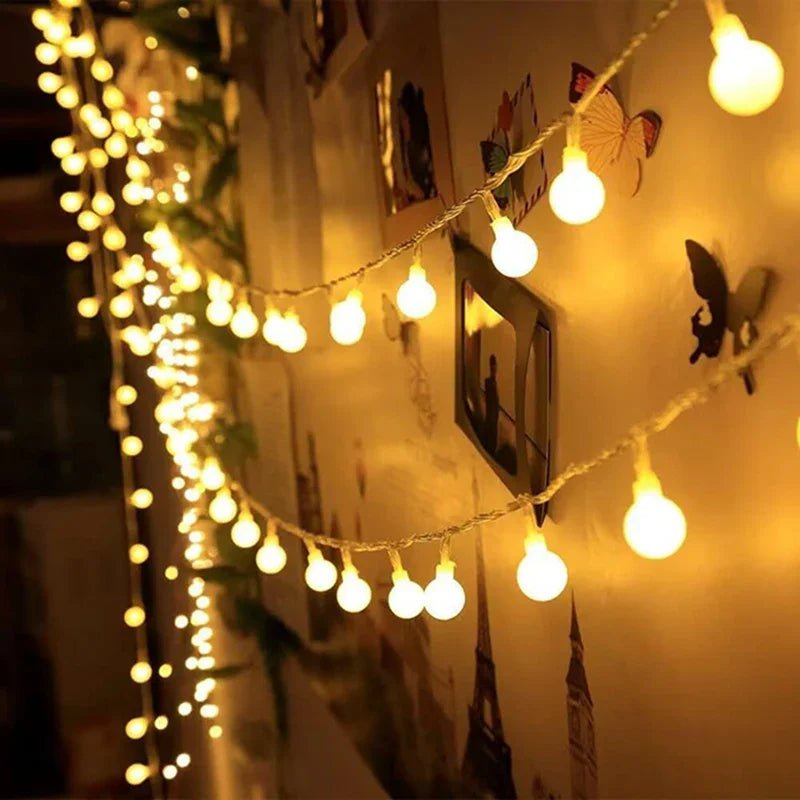 Christmas Lights Battery Operated, Warm White LED Fairy Lights with Star or Ball Design, Indoor Outdoor String Lights_08