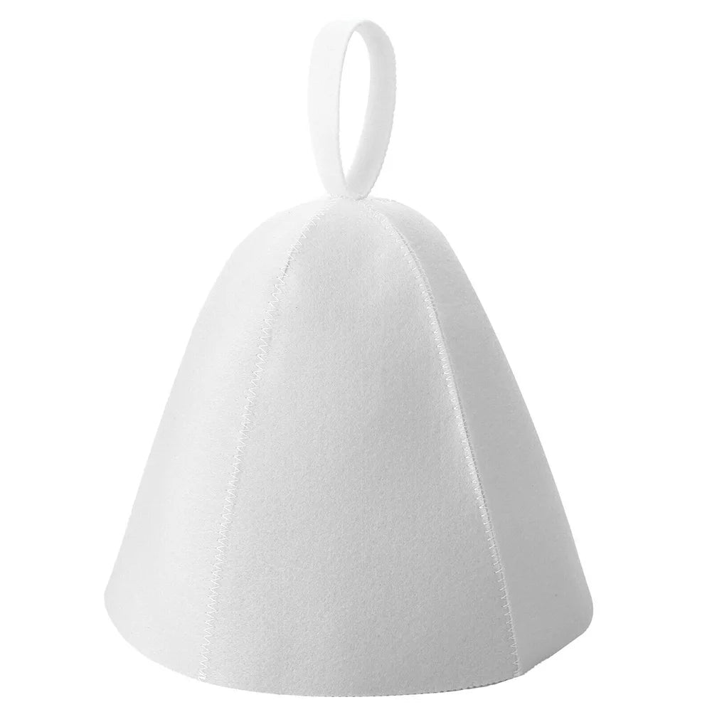 Sauna Hat in Turban Style, Fibre Felt Sauna Cap for Hair Protection – image 8