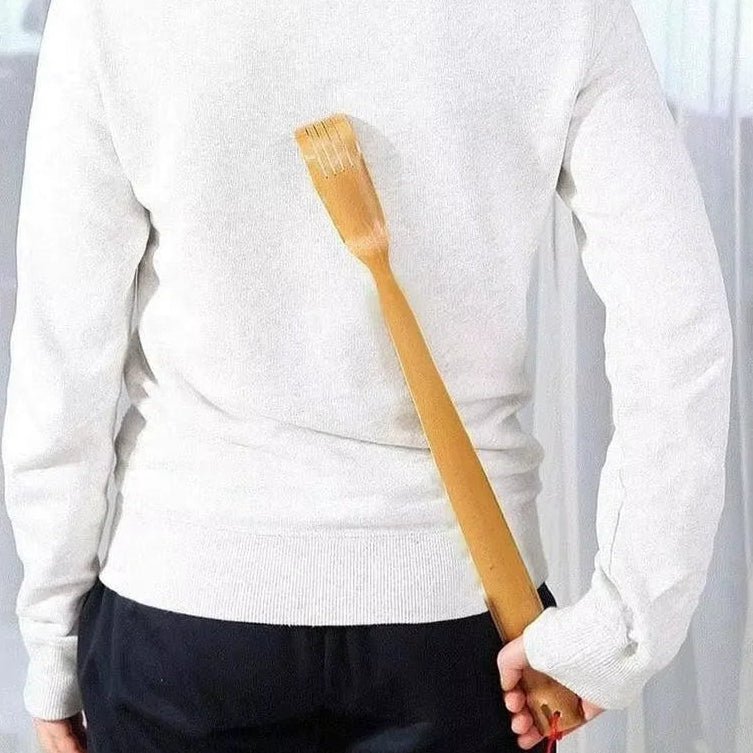Bamboo Back Scratcher for Itch Relief, Handmade Back Scratcher for Back and Shoulders