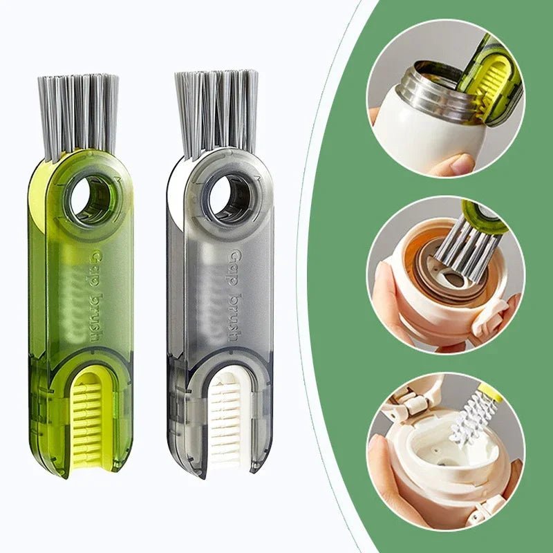 Bottle Brush, Three Head Bottle Cleaning Brush for Cups and Glasses, Washing Up Brush with Suction Cup for Kitchen Sink_05