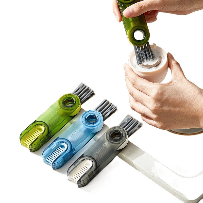 Bottle Brush, Three Head Bottle Cleaning Brush for Cups and Glasses, Washing Up Brush with Suction Cup for Kitchen Sink_06