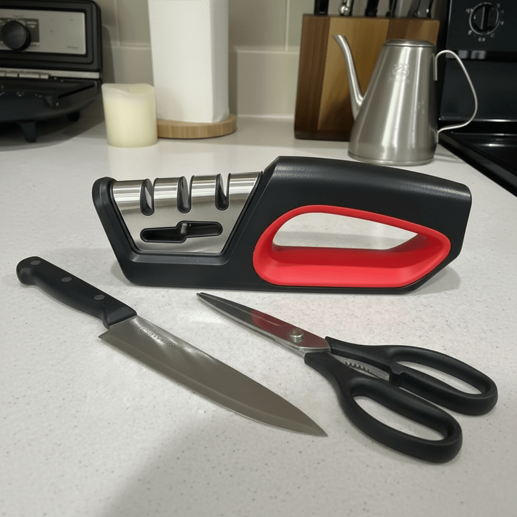 Knife Sharpener 4 in 1, Kitchen Knife Sharpener with Scissor Sharpener, Knife Sharpening Tool for Kitchen Knives_02