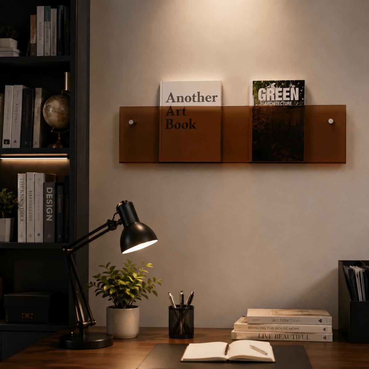 Wall Magazine Holder, Wall Mounted Magazine Rack for Living Room and Office, Wall Organiser for Books and Documents_06