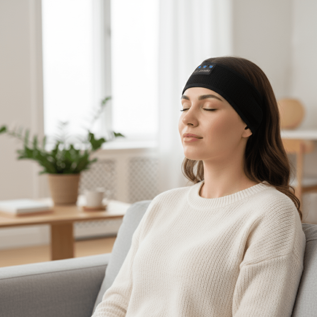 Sleep Headphones Bluetooth Headband, Sleep Mask with Headphones, Sleep Earphones for Side Sleepers, Sleeping Headband_00