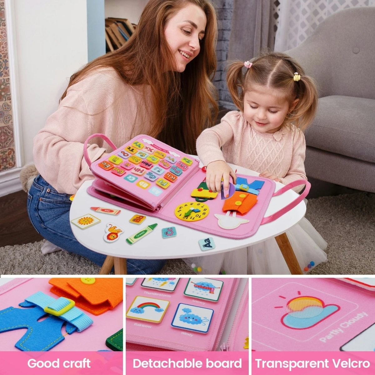 Montessori Busy Board with 15 Activities, Montessori Toys for Fine Motor Skills – image 5