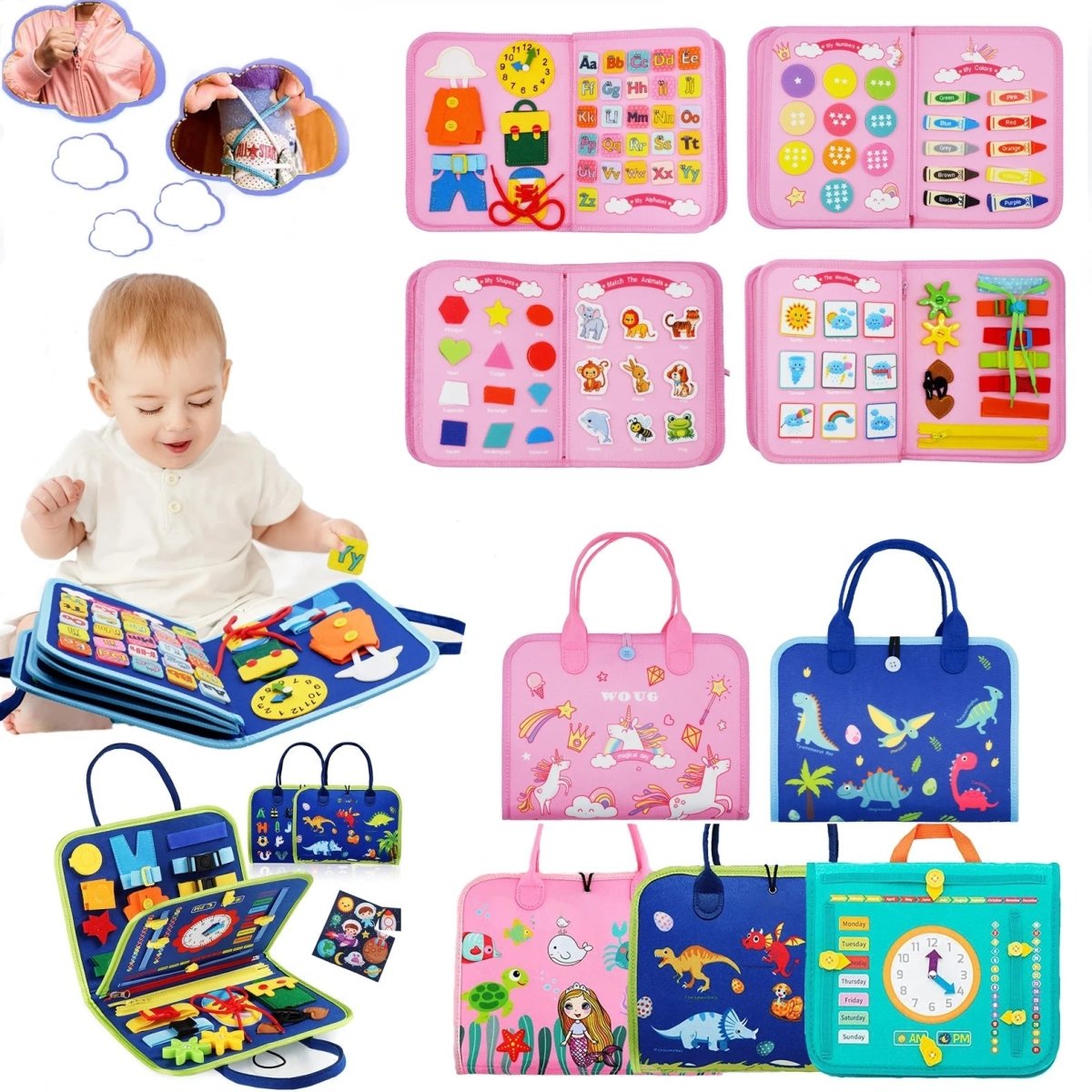 Wooden Sensory Board for Kids, Montessori Toys for Fine Motor Skills – image 8