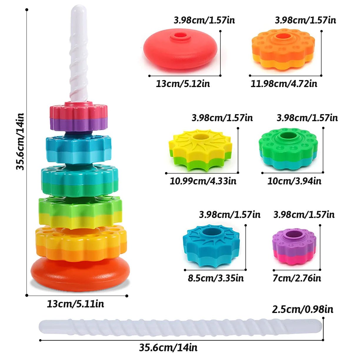 Stacking Game for Toddlers, Montessori Toys for 1 Year Olds, Shape Sorter Toy, Colour Sorting Stacking Toys_07