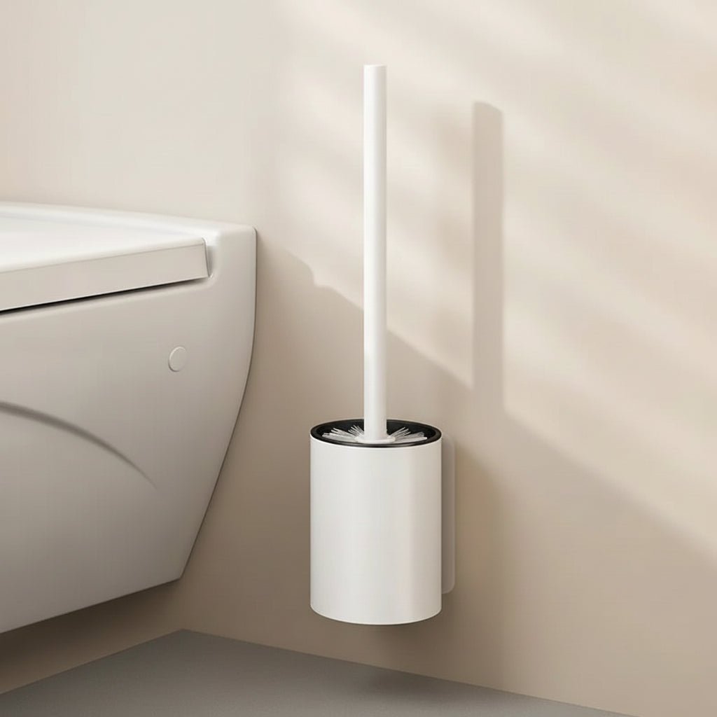 Toilet Brush and Holder, Wall Mounted Toilet Brush Holder No Drill, Aluminium Loo Brush Set, Bathroom Accessories_07