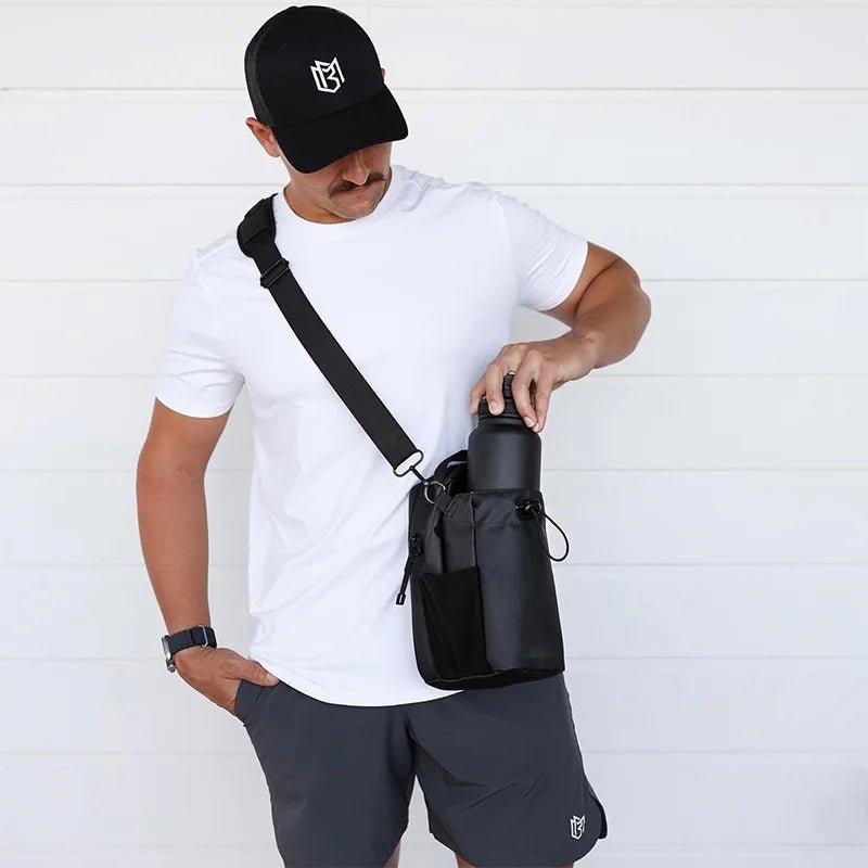 Water Bottle Bag Magnetic, Water Bottle Holder with Crossbody Strap, Water Bottle Carrier, Gym Accessories_01