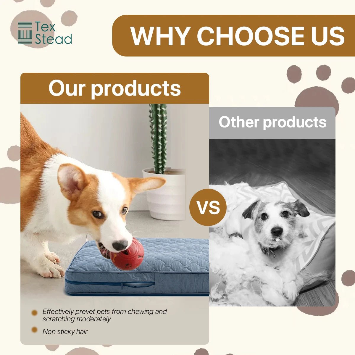 Dog Bed Covers for Large Dogs, Removable Waterproof Dog Bed Cover with Zip – image 4