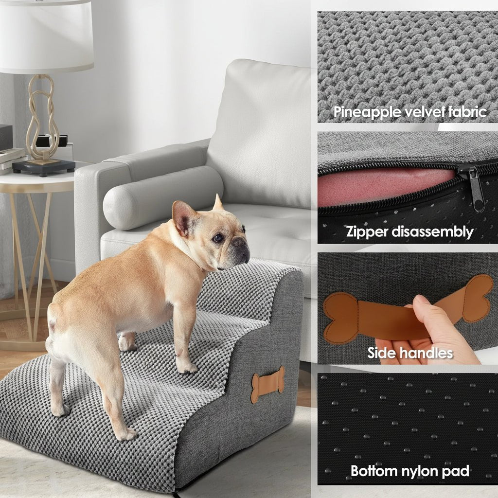 Foam Dog Steps for Bed and Sofa, Pet Stairs – image 6