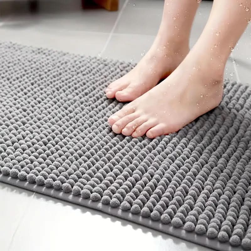 Non Slip Bath Mat, Chenille Bathroom Mat, Absorbent Bathroom Rug, Machine Washable Bath Rug with Microfibre Pile_04