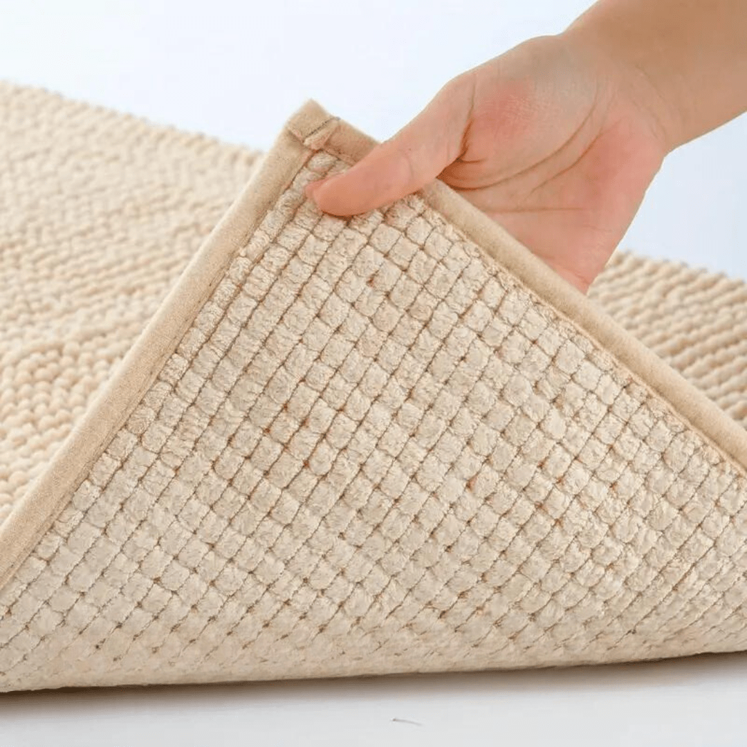 Non Slip Bath Mat, Chenille Bathroom Mat, Absorbent Bathroom Rug, Machine Washable Bath Rug with Microfibre Pile_06