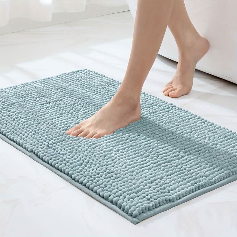 Non Slip Bath Mat, Chenille Bathroom Mat, Absorbent Bathroom Rug, Machine Washable Bath Rug with Microfibre Pile_08