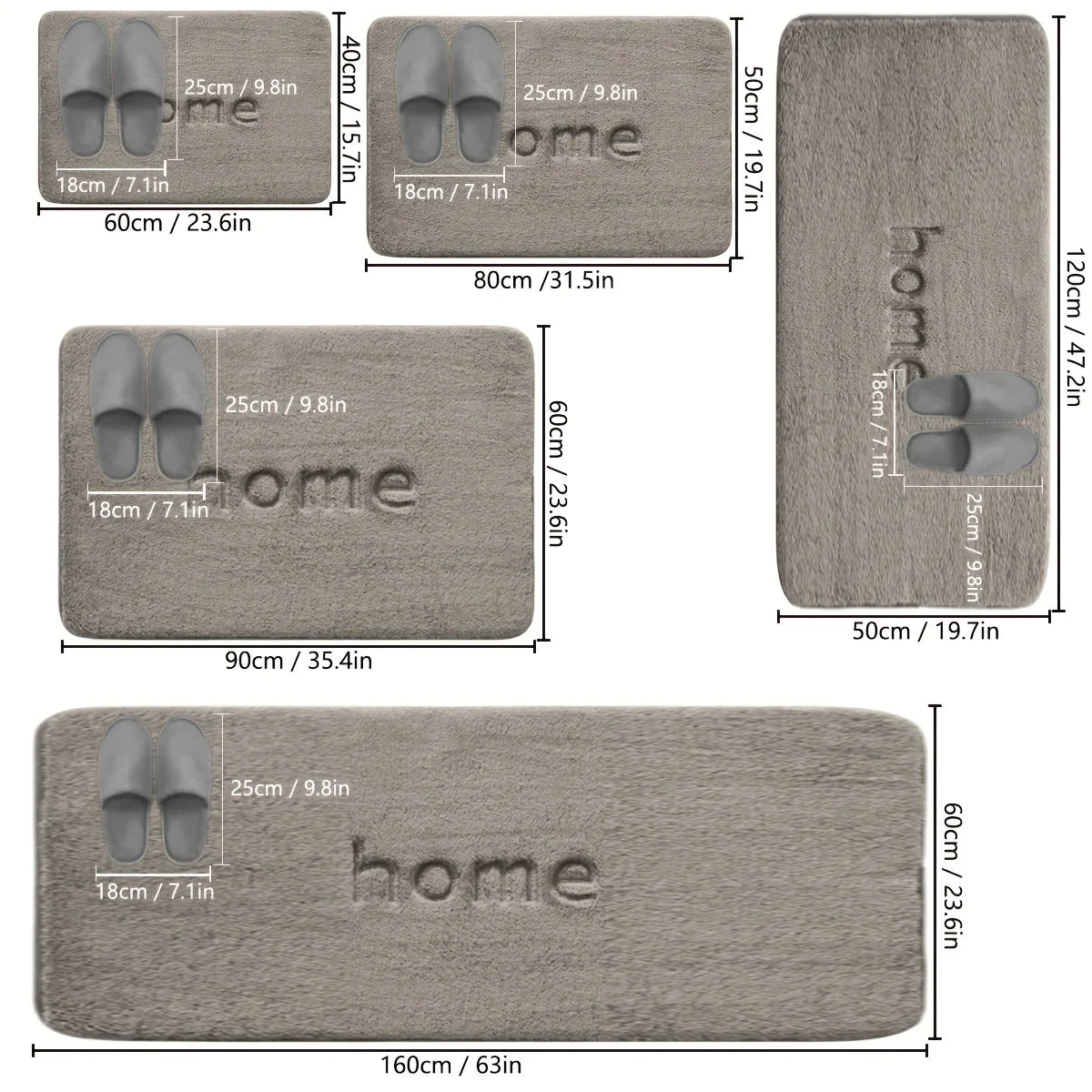 Non Slip Door Mat for Entrance, Absorbent Flannel Kitchen Mat – image 5