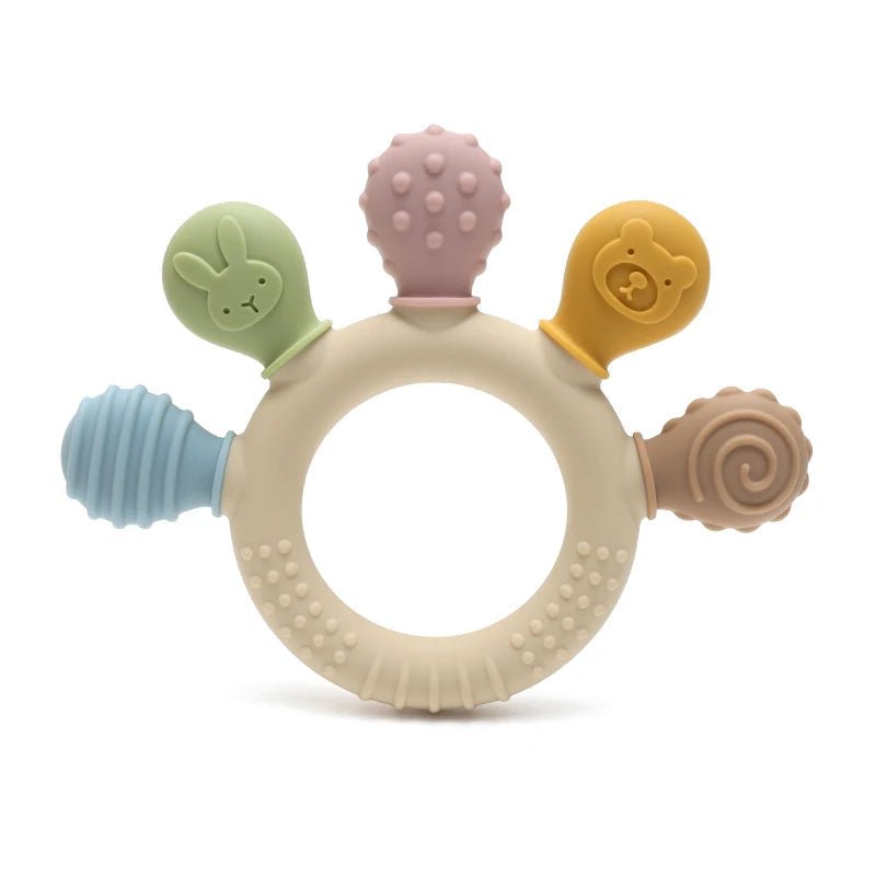 Newborn Teethers, Soft Silicone Teething Rings for Babies 0 to 12 Months – image 8