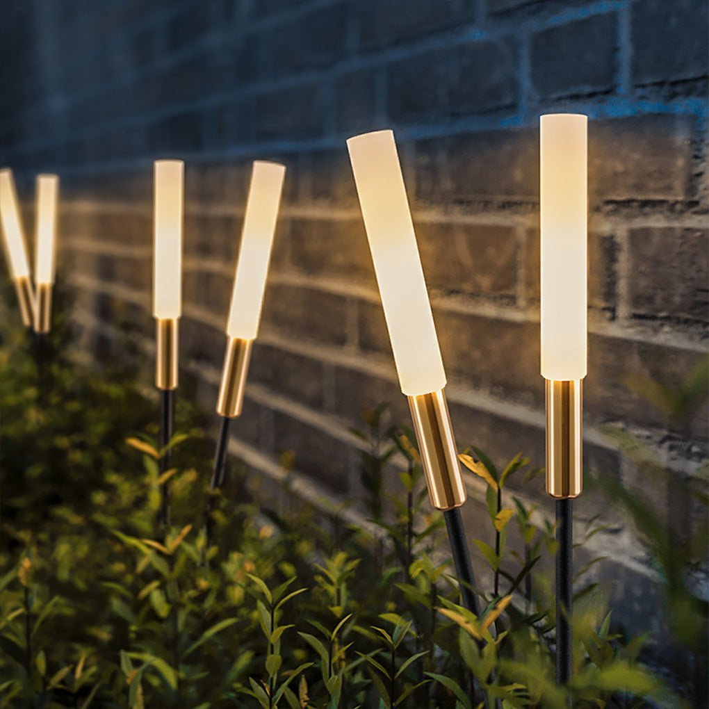 Outdoor Lights Solar Powered, Solar Garden Lights with Ground Spikes, Reed LED Garden Lighting for Patio and Balcony