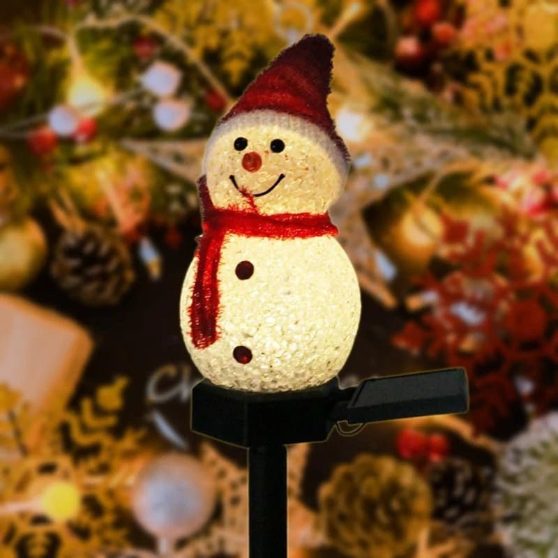 Solar Christmas Lights Outdoor, Light Up Snowman Solar Garden Lights, Outdoor Christmas Decorations 76 cm