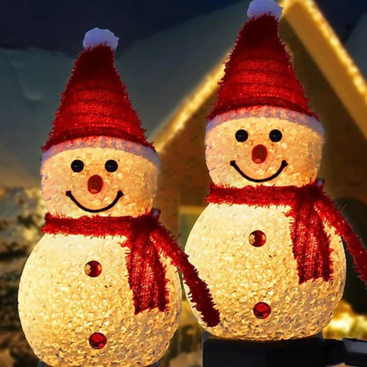 Solar Christmas Lights Outdoor, Light Up Snowman Solar Garden Lights, Outdoor Christmas Decorations 76 cm_04
