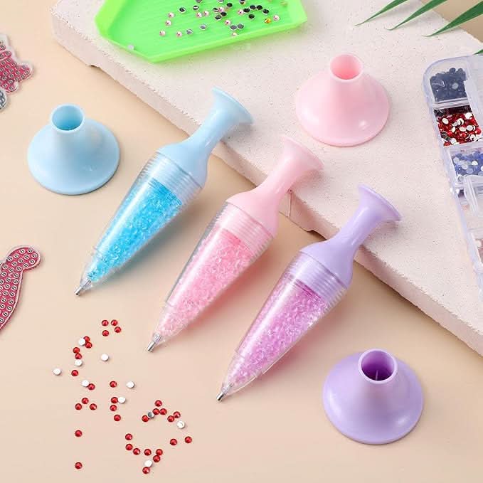 Complete Diamond Painting Tool Set, Diamond Art Pens with Wax and Tweezers
