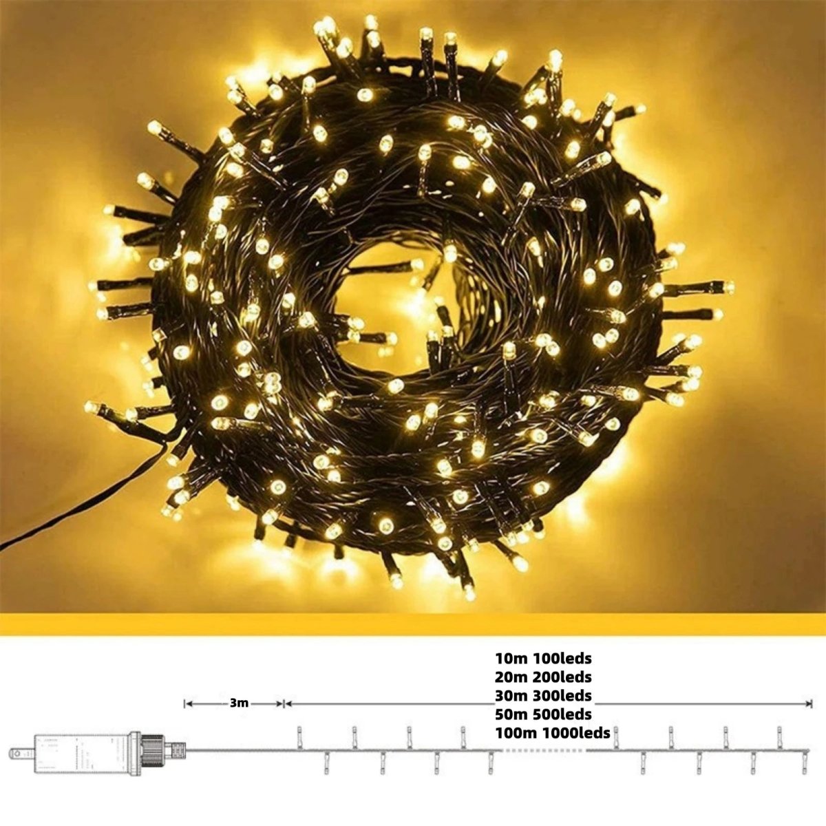 Outdoor Christmas Lights with Clear Cable, Christmas Window Lights, Curtain Fairy Lights IP44 for Indoor and Outdoor_06