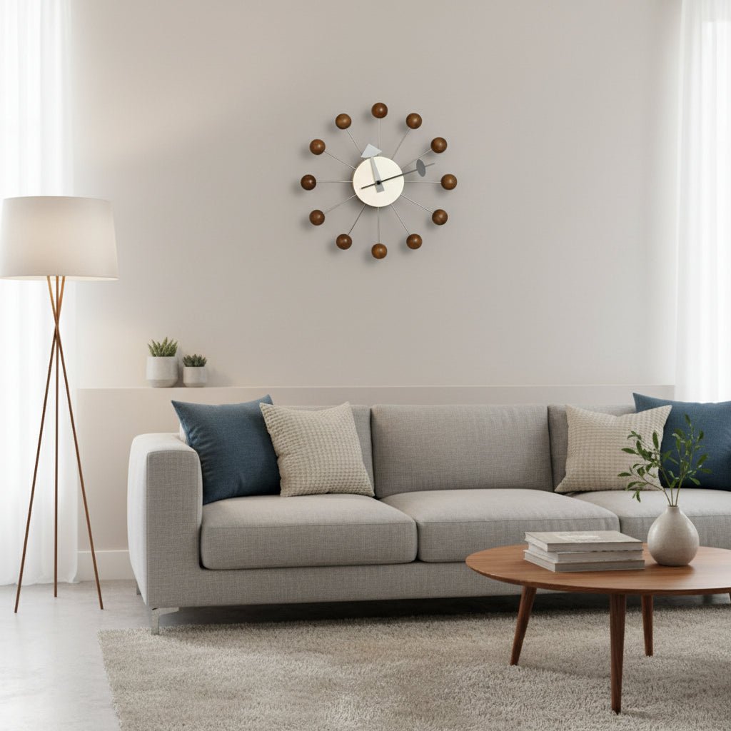 Wall Clocks for Living Room, Silent Sunburst Wall Clock 32 cm