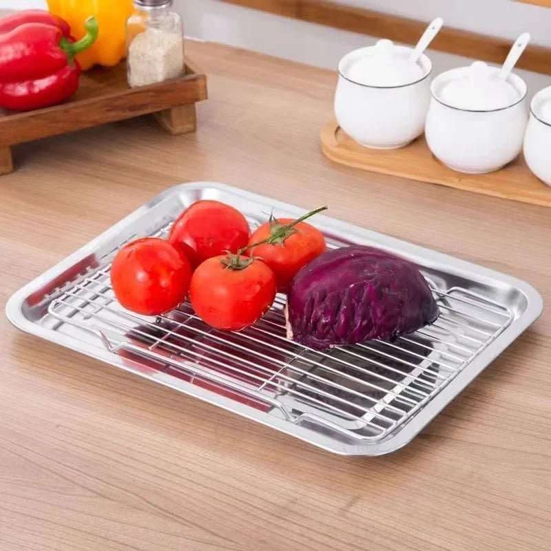 Baking Tray with Rack, Stainless Steel Baking Tray Set with Removable Cooling Rack, Oven Tray for Roasting and Baking_04