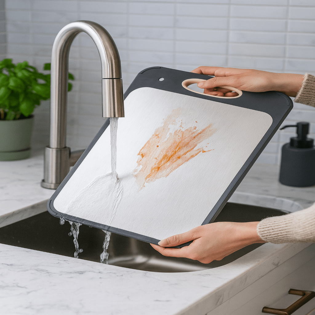 Stainless Steel Chopping Board, Double Sided Metal Cutting Board for Meat and Vegetables